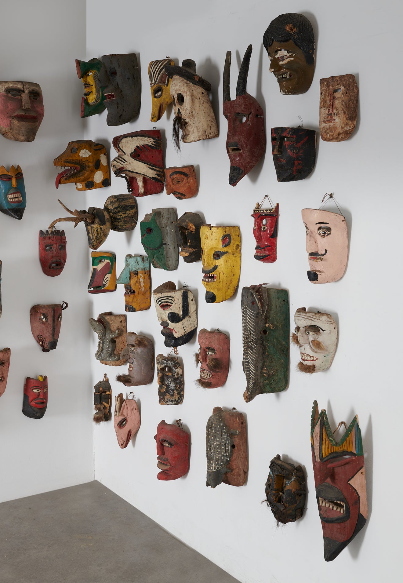 COLLECTION OF 62 CEREMONIAL MASKS